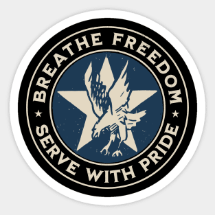 Air Force - Breathe freedom, serve with pride Sticker